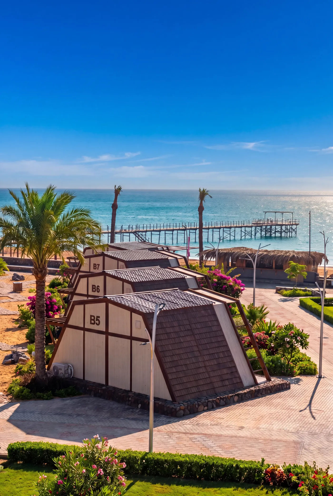 Matarma Beach Residence — Aframe Pier Day