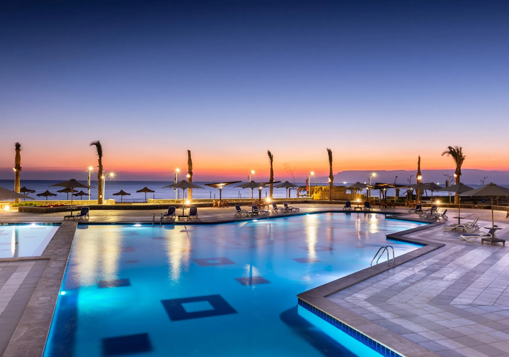 Matarma Beach Residence — Pool Dusk