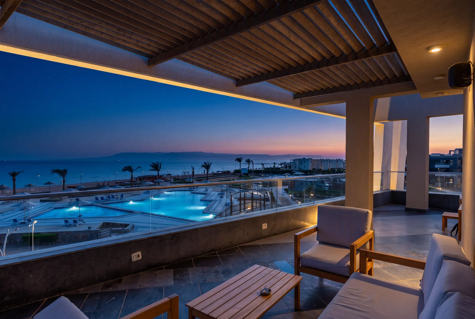 Matarma Beach Residence — Terrace Dusk
